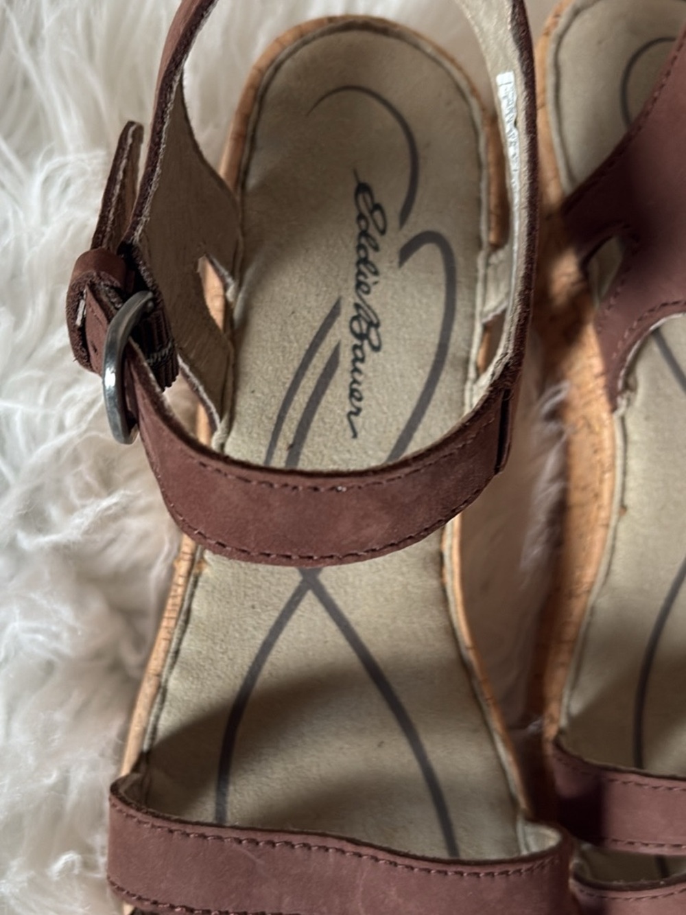 Eddie Bauer Dark Brown Triple-Strap Slingback Sandals - Picture 8 of 9